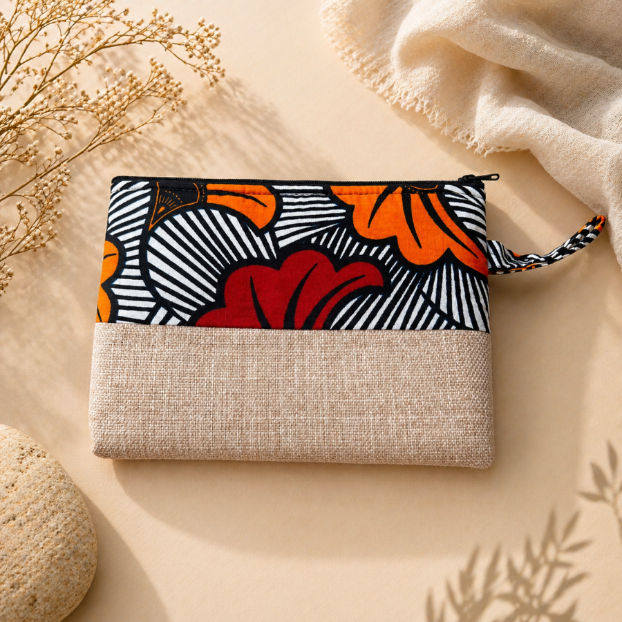 Pochette Wax et Raphia