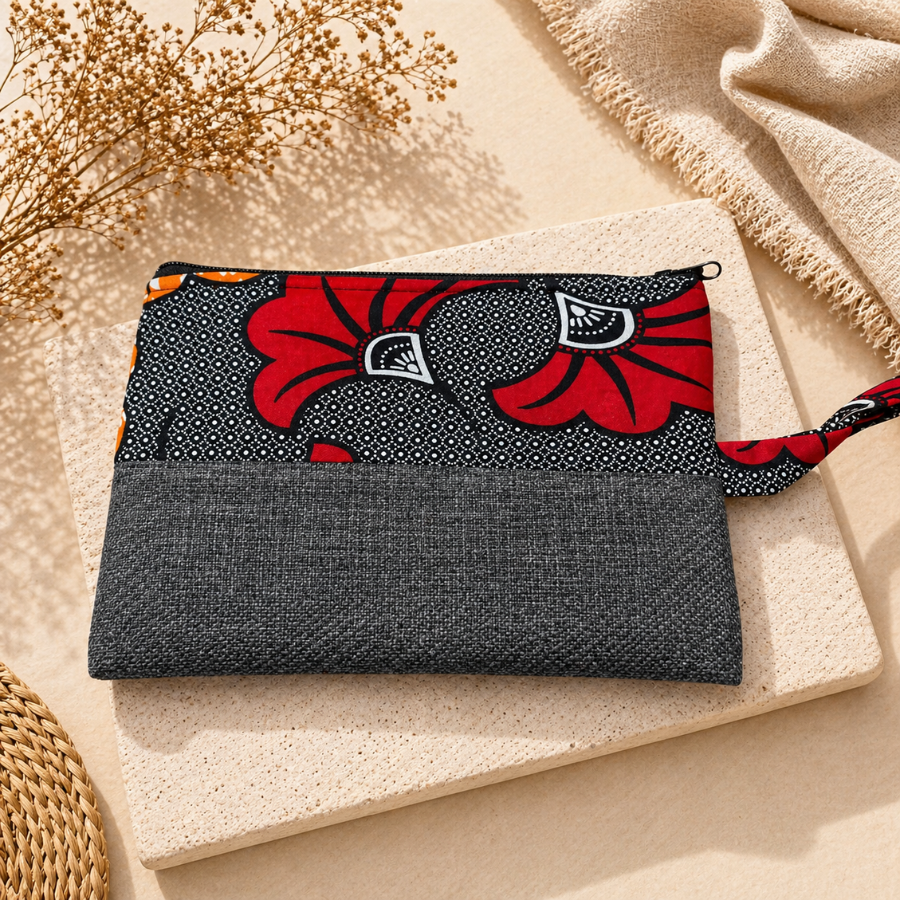 Pochette Wax et Raphia