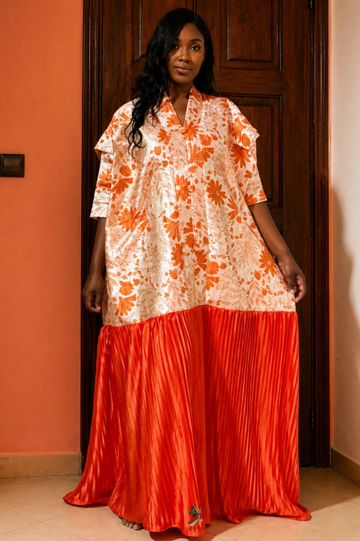 Robe brocard orange