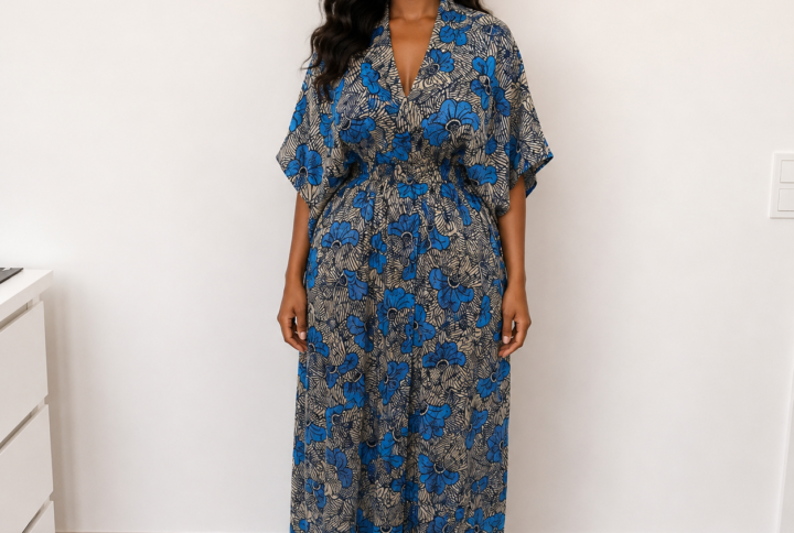 Robe soie imprimée fleurs de mariage