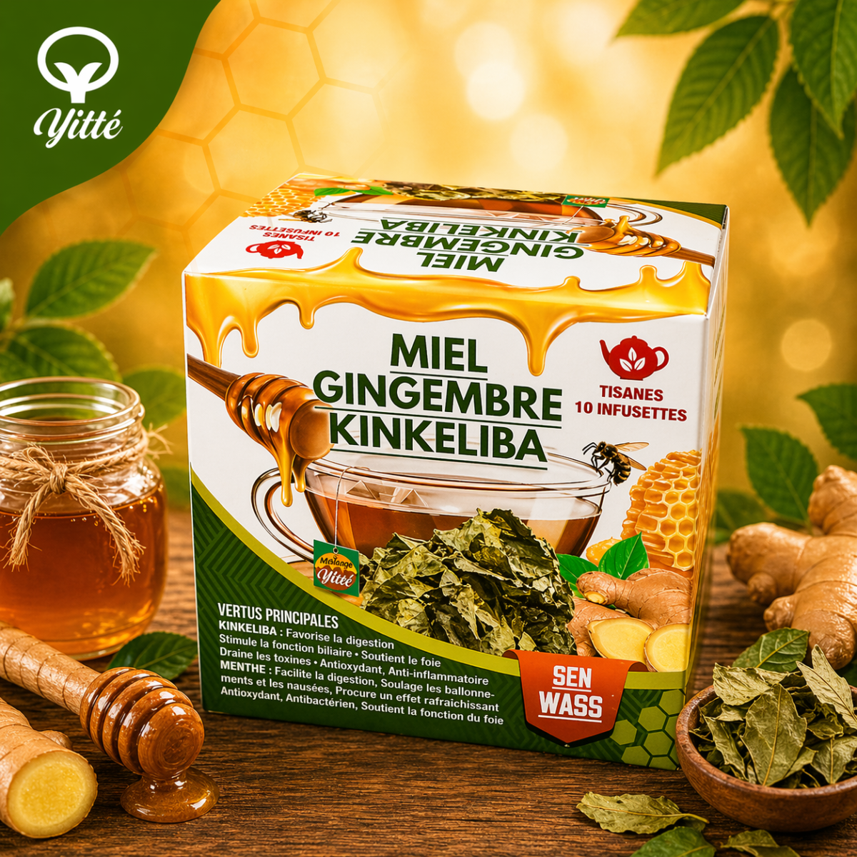 Infusion Miel Gingembre Kinkeliba