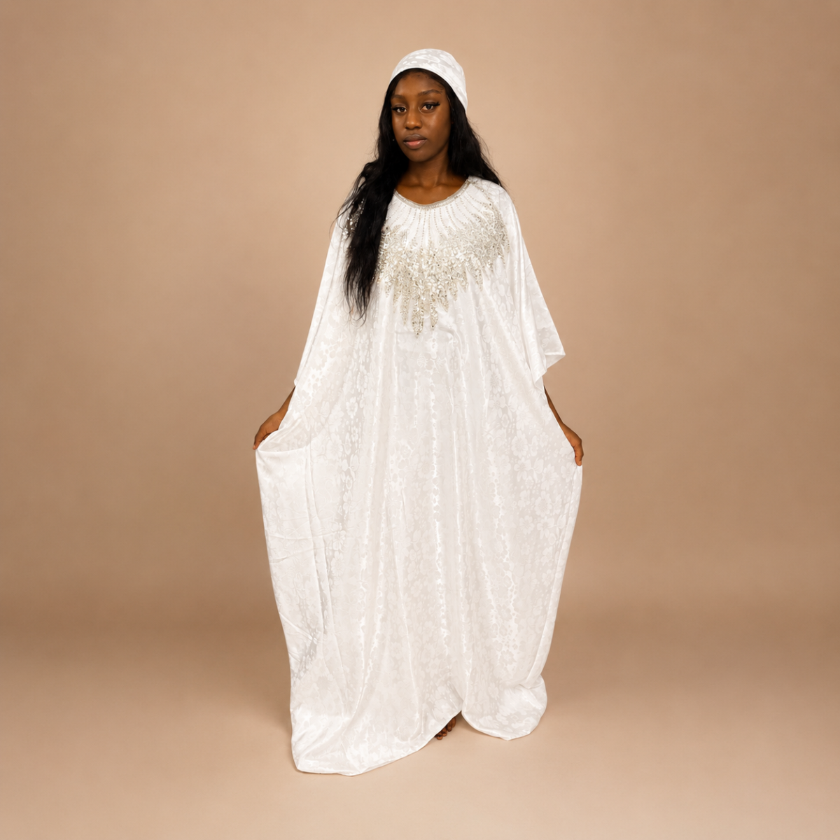 Robe en soie gezner blanche
