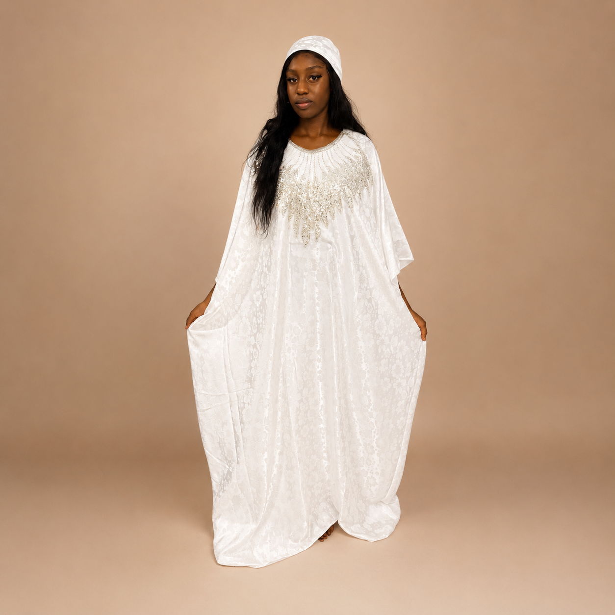 Robe en soie gezner blanche