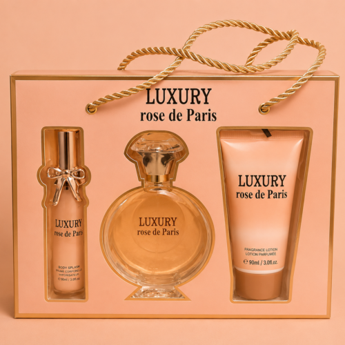 Coffret Parfum 3 Pièces Luxury Rose de Paris