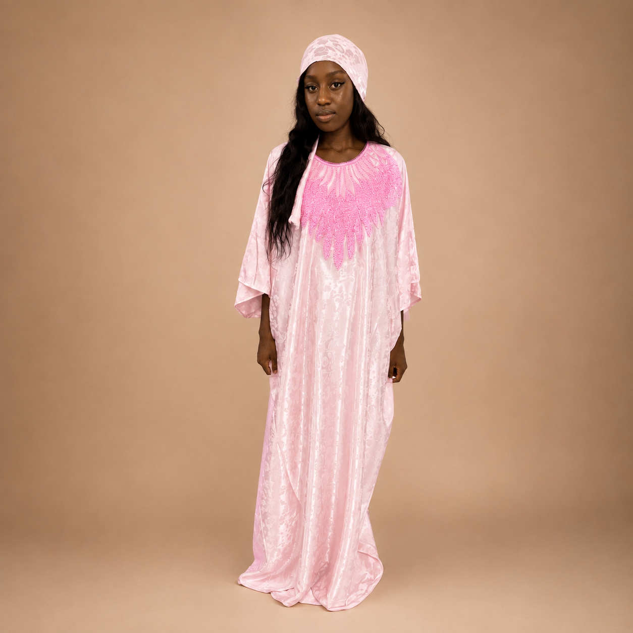 Robe en soie gezner rose