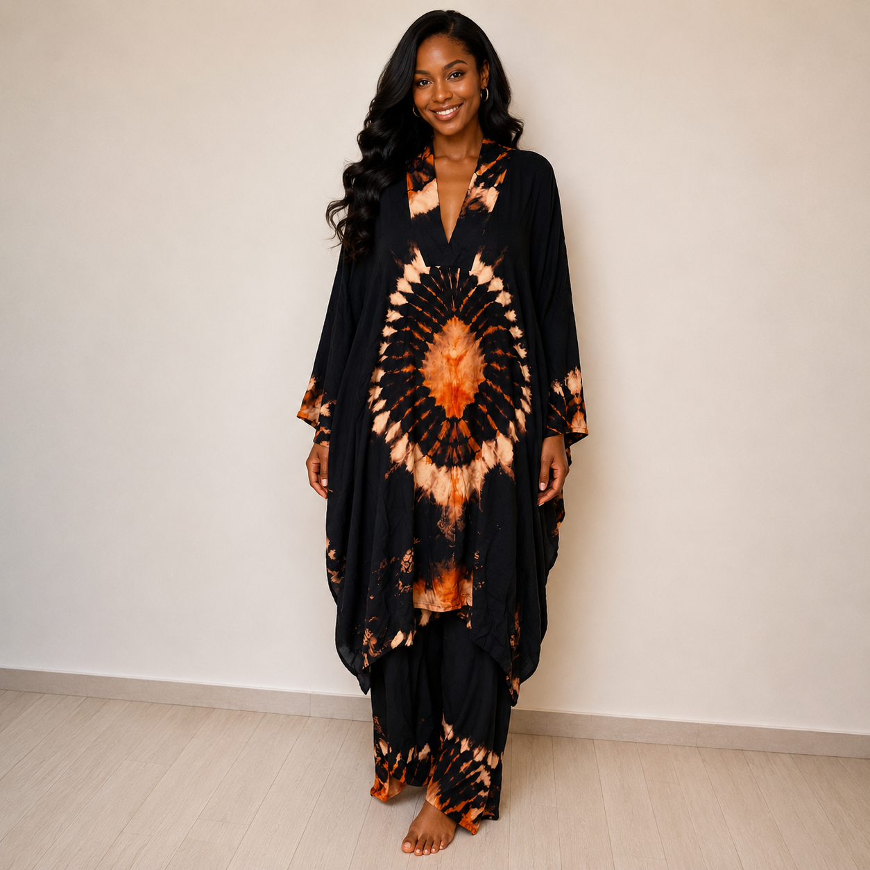 Ensemble Melhfa Femme – Tunique Longue et Pantalon Assorti