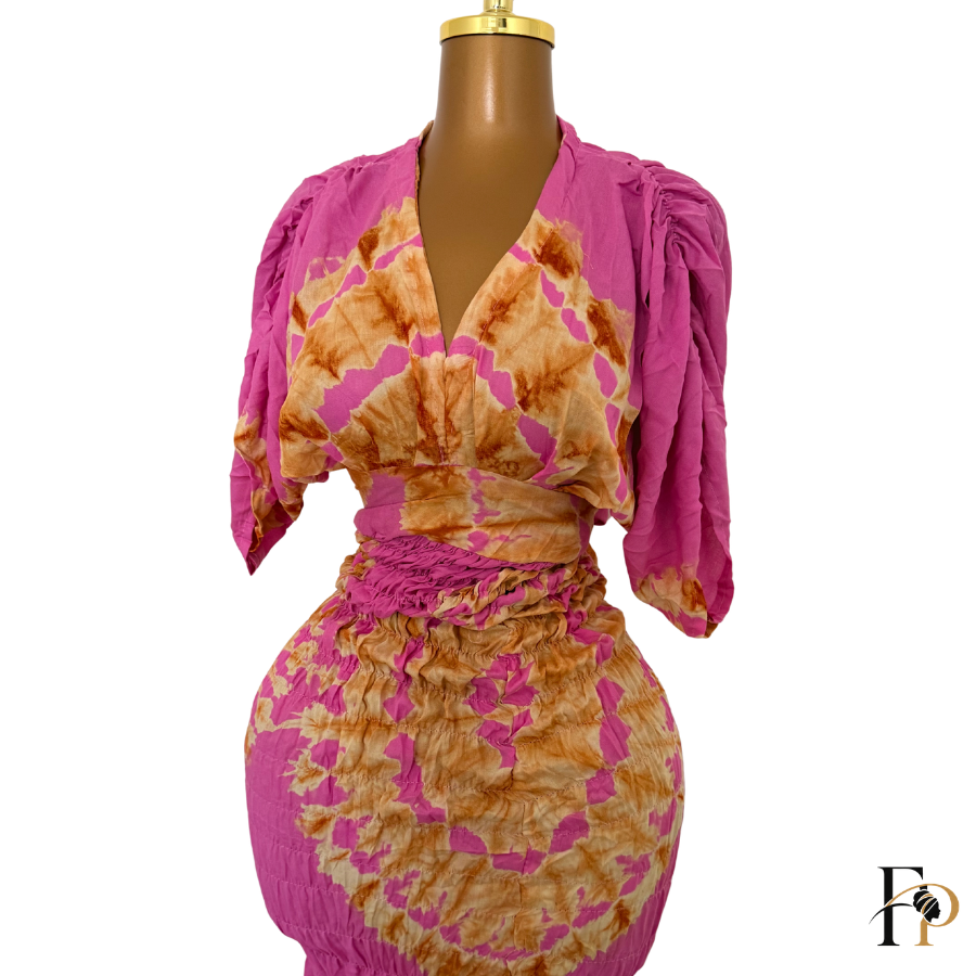 Robe Nafissa manches courtes
