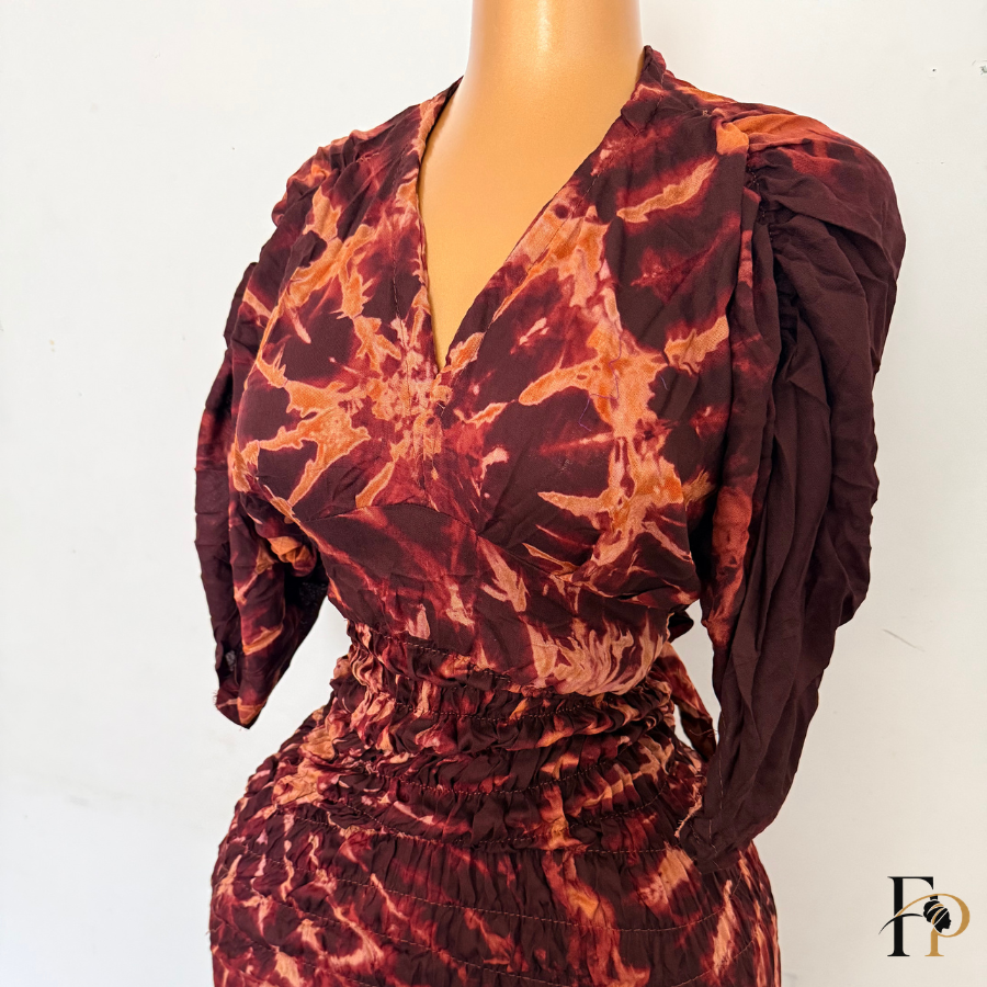 Robe Nafissa manches courtes