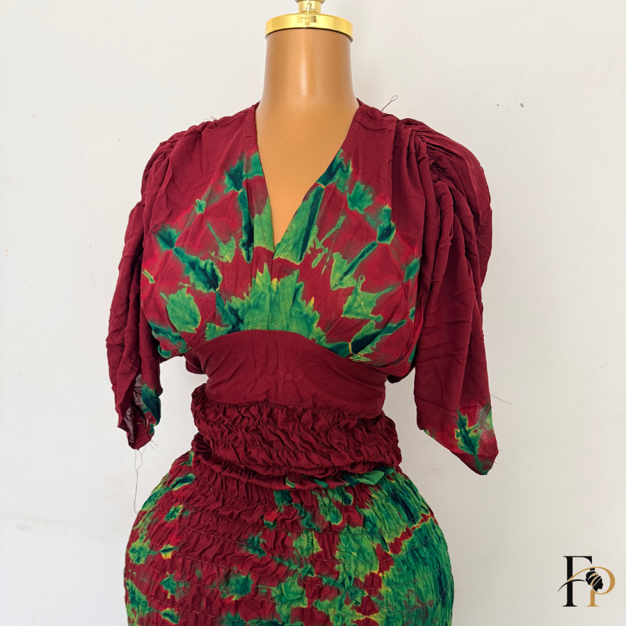 Robe Nafissa manches courtes