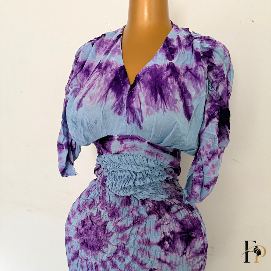 Robe Nafissa manches courtes