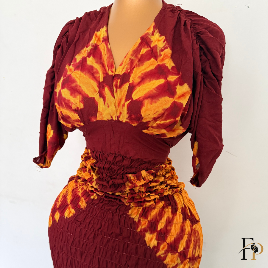 Robe Nafissa manches courtes