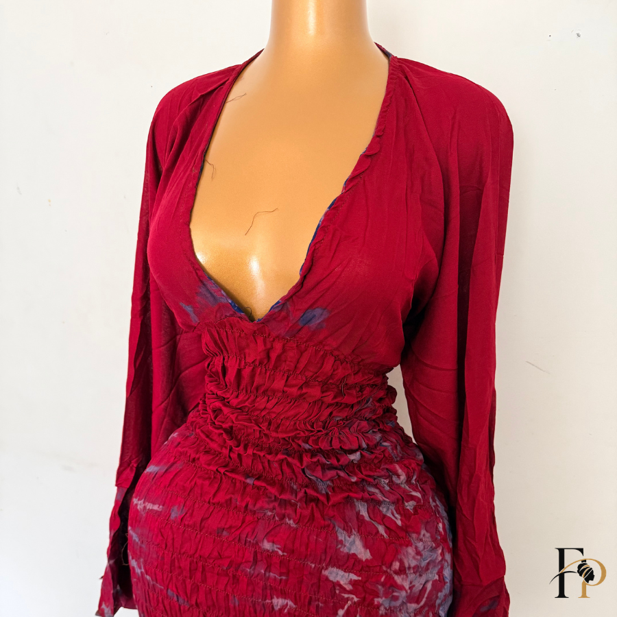 Robe Nafissa bordeaux