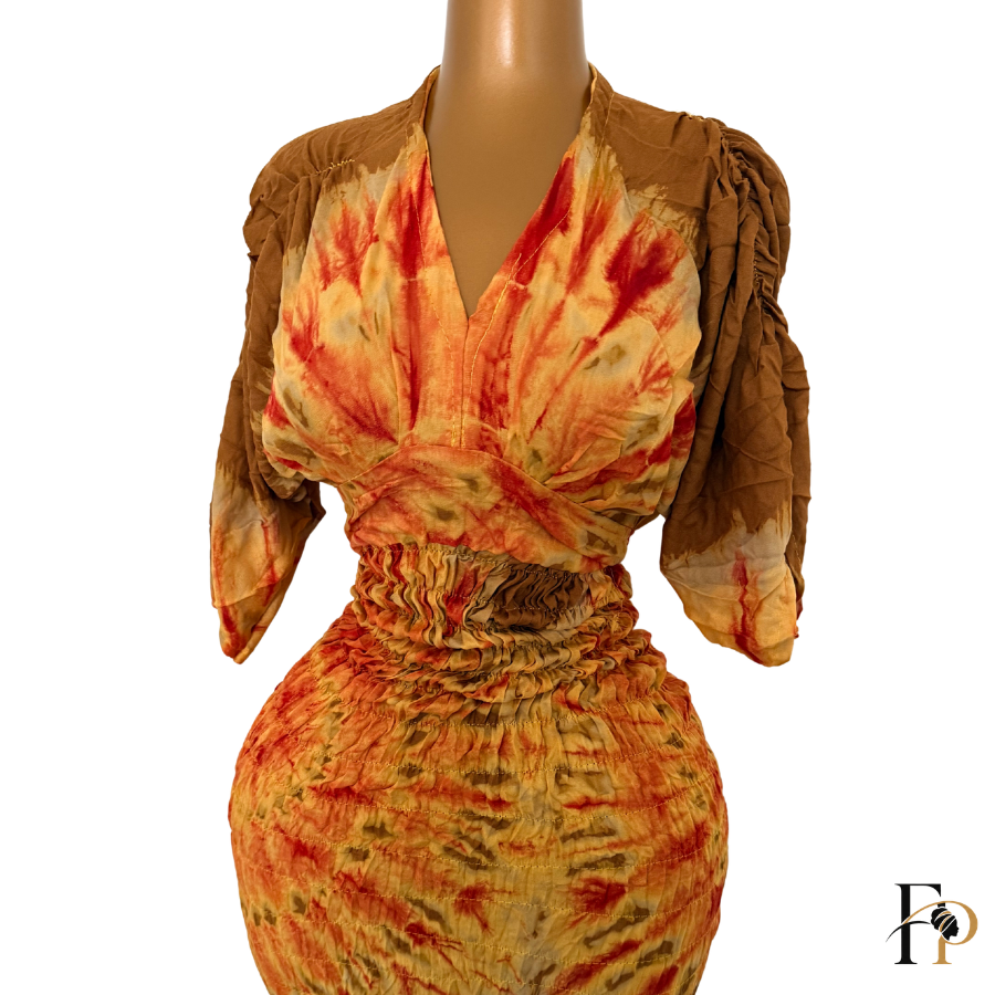 Robe Nafissa manches courtes