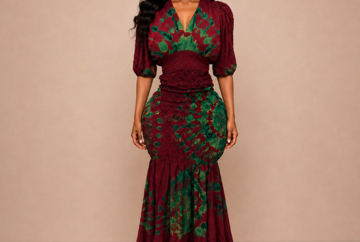 Robe Nafissa manches courtes