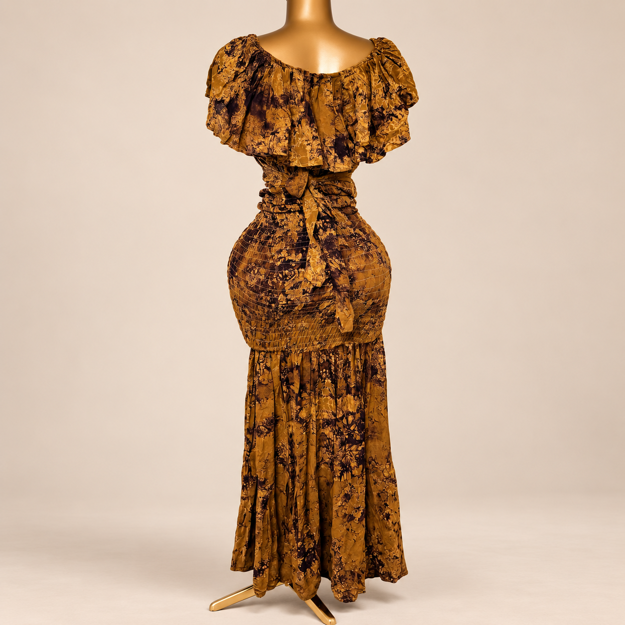Robe col Bardot Maimouna longue femme Fashionista Paris
