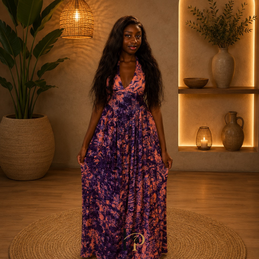 Robe longue Aissatou dos nu