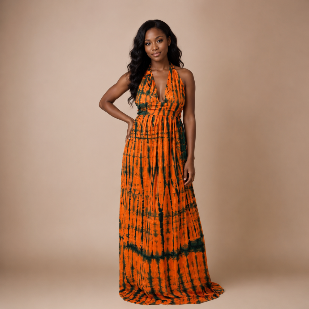 Robe longue Aissatou dos nu