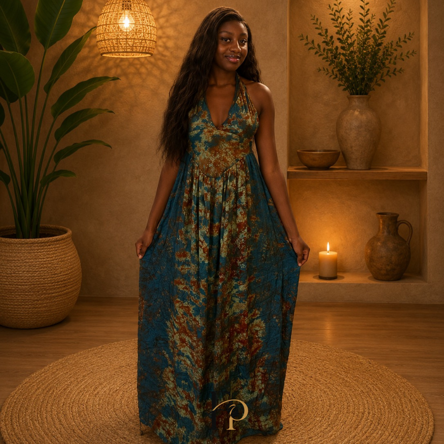 Robe longue Aissatou dos nu