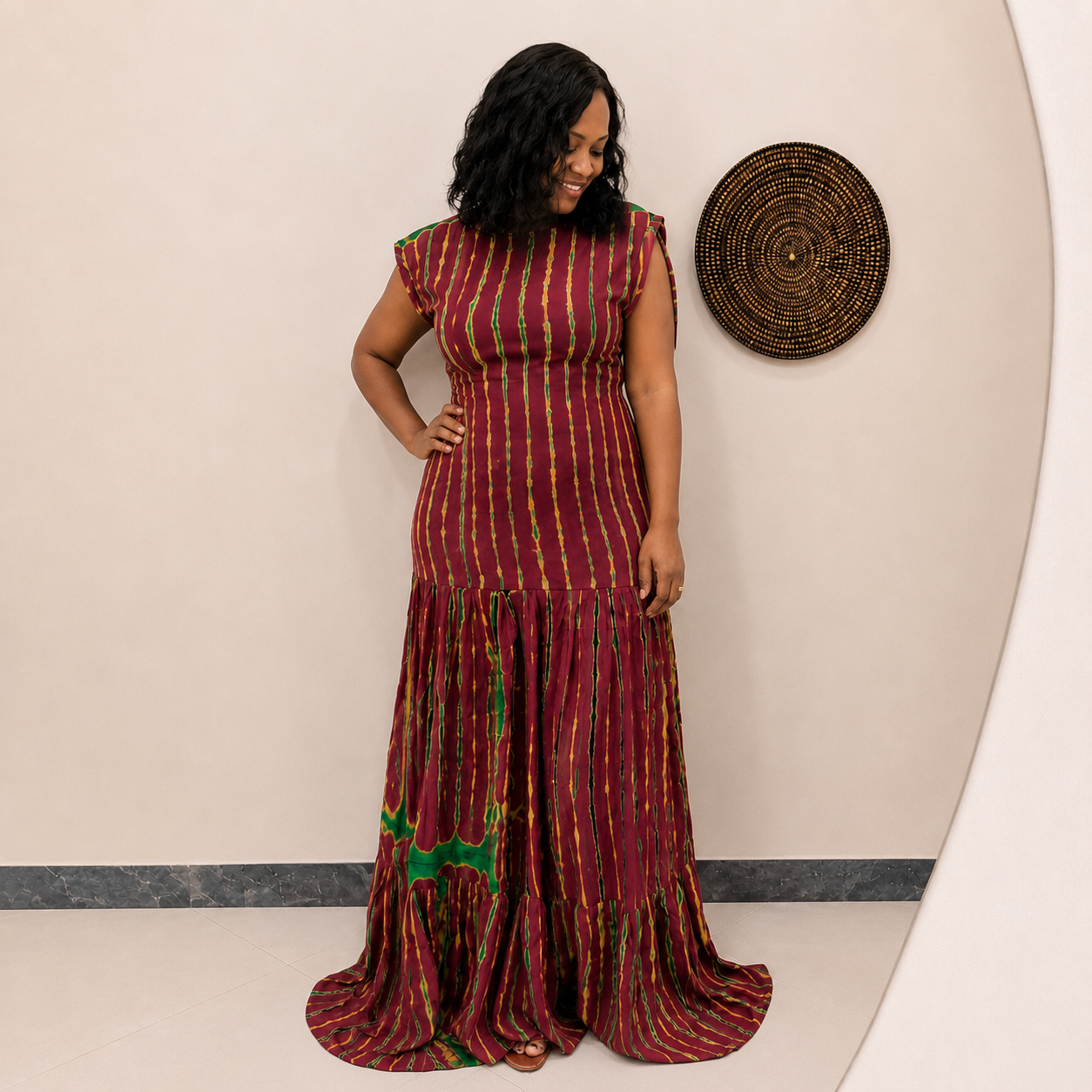Robe Coumba rouge et vert