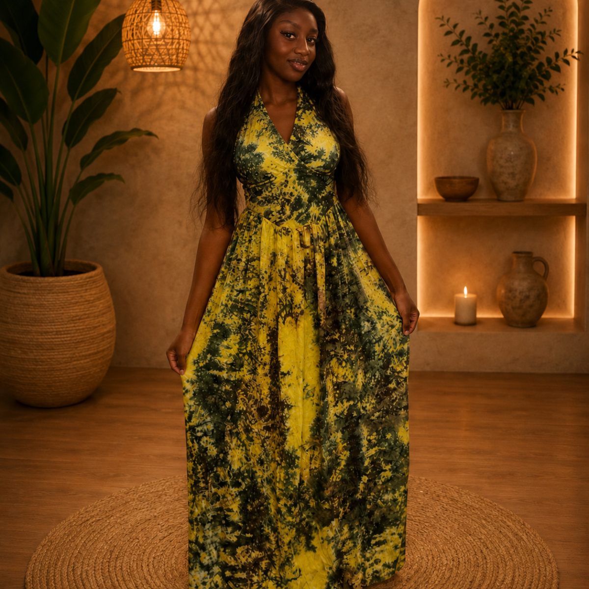 Robe longue Aissatou dos nu
