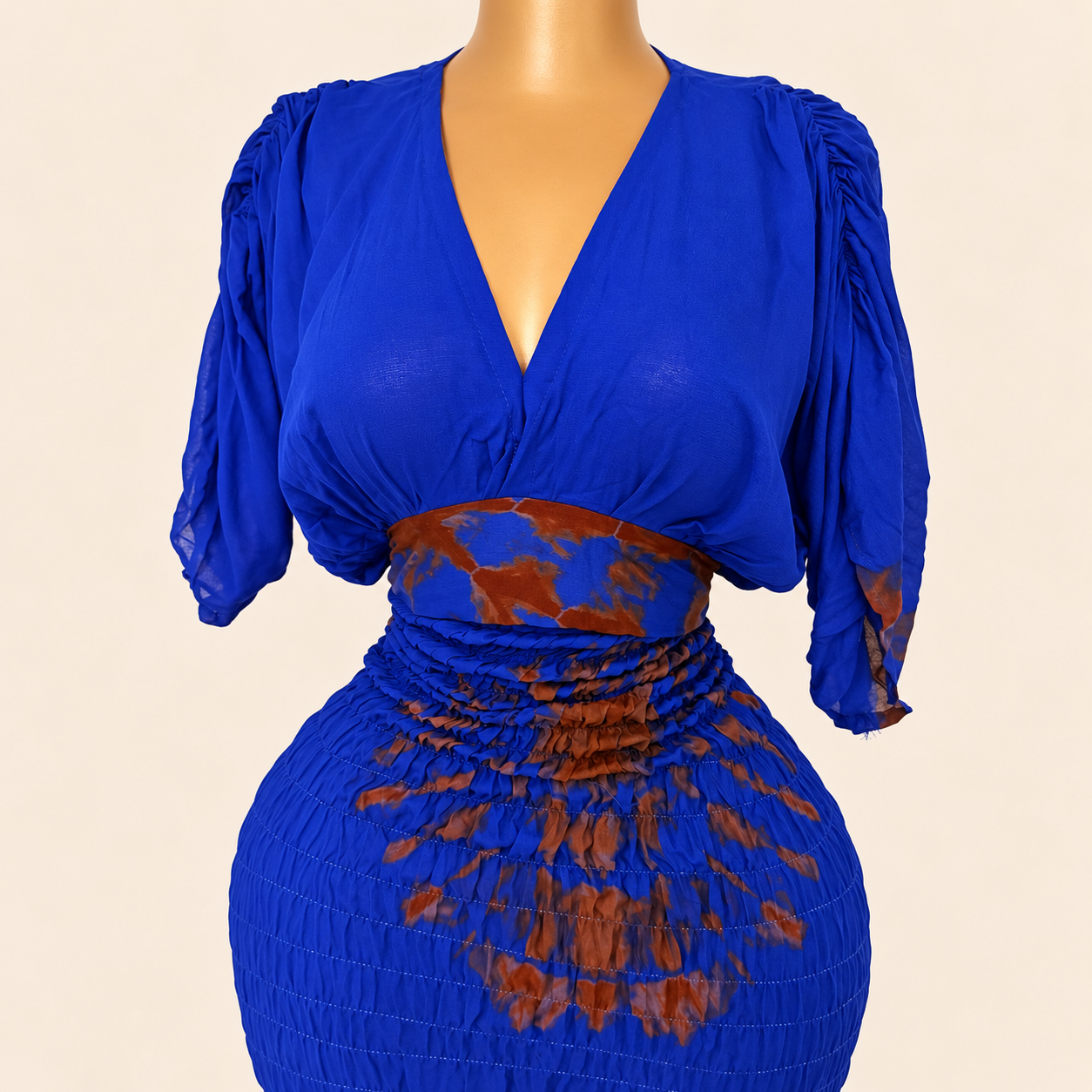Robe longue smockee Aminata