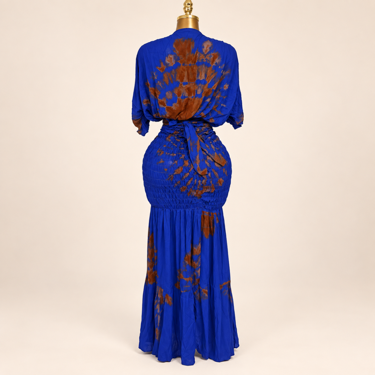 Robe longue smockee Aminata